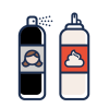 drawing non dangerous spraycans